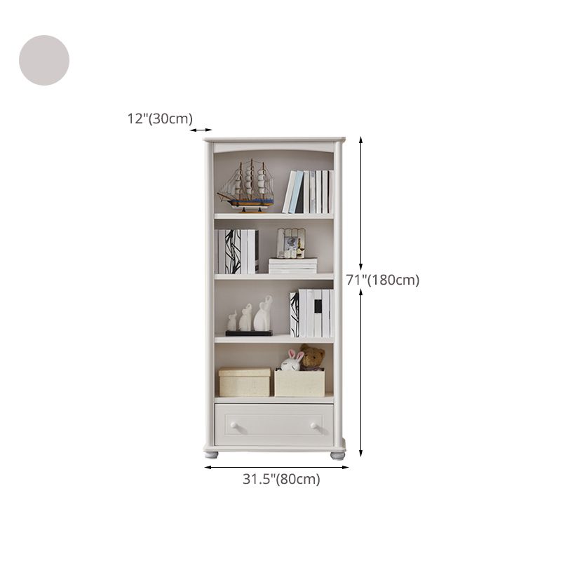 Modern Style Bookcase Wood Closed Back Standard Bookshelf for Home Office