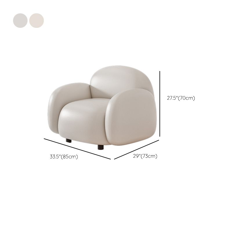 Glam Seating Square Arm White Cushions Standard Living Room Settee