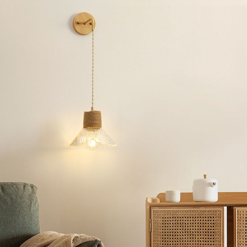 Modern Wooden Wall Light Sconce Simple Wall Light Fixture for Bedroom