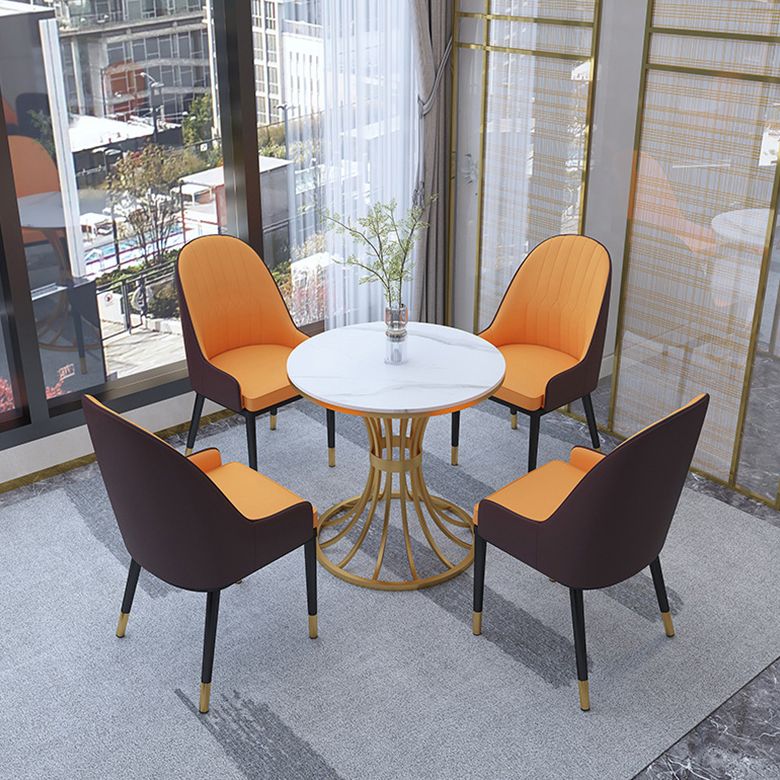 Glam 1/2/3/4/5 Pieces Dining Set Sintered Stone Dining Table Set for Dining Areas