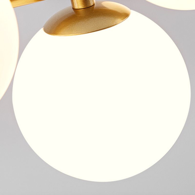 Ball Shape Glass Island Chandelier Modern Style Multi Lights Island Ceiling Light