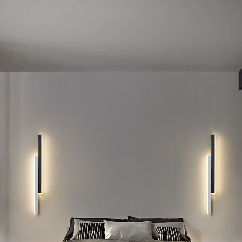 Modern White/Black Wall Mounted Sconce Linear Wall Light for Dining Room