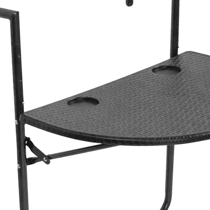 Metal Garden Table Industrial Style Casual Folding Balcony Table