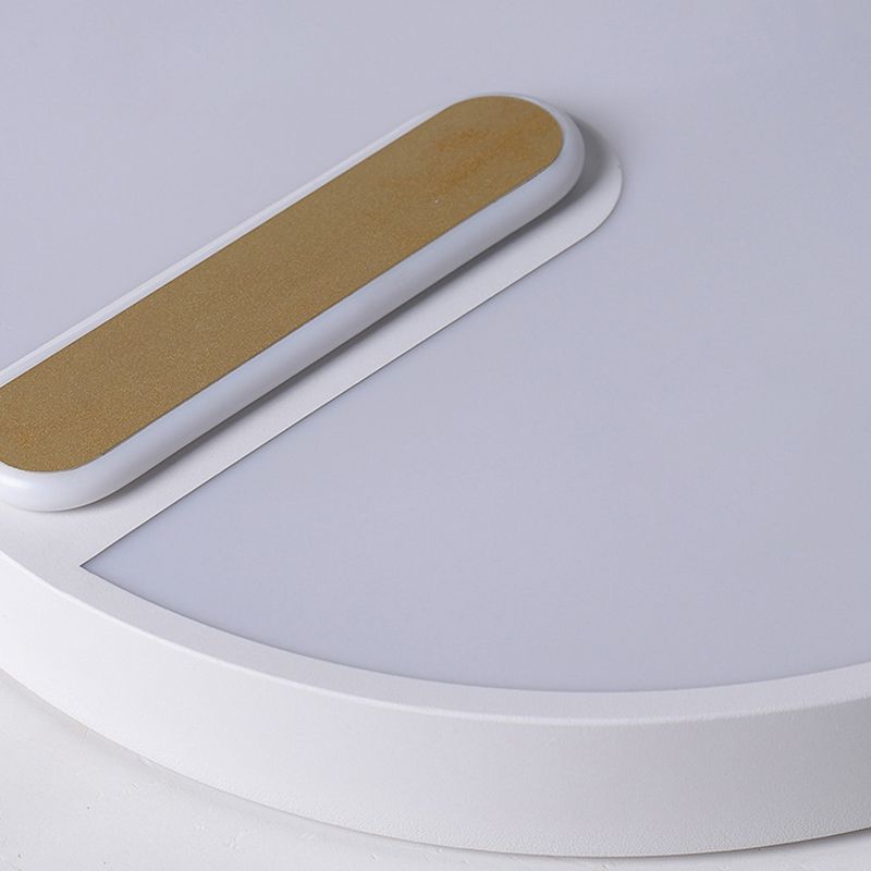 Runde Deckenleuchte, minimalistisches Acryl, Schwarz/Weiß, 18"/21,5" breite LED-Einbauleuchte, warmes/weißes Licht/stufenlose Dimmung mit Fernbedienung