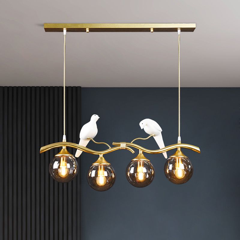 Modern Dining Pendant Light Glass Shade Hanging Light Fixture for Dining Room