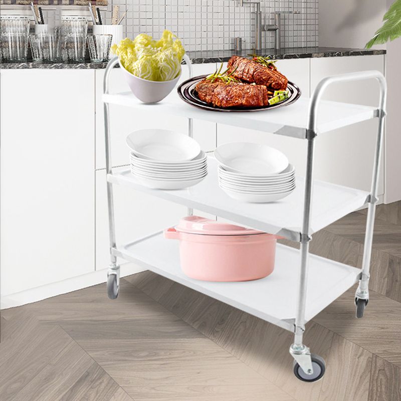 Modern Stainless Steel Prep Table Rectangular Rolling Prep Table for Dining Room