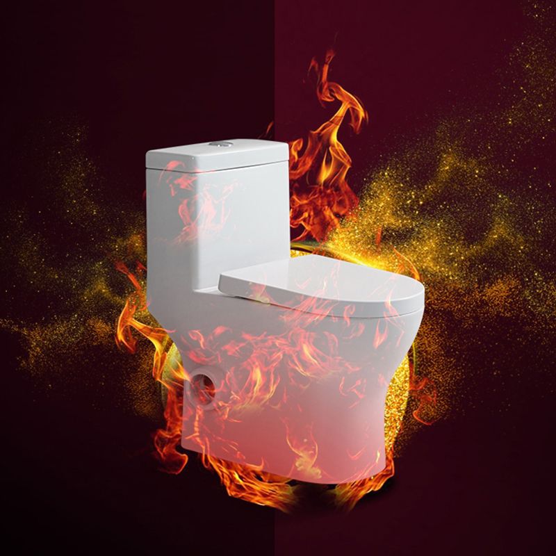 Contemporary Floor Mount Flush Toilet White Urine Toilet for Bathroom