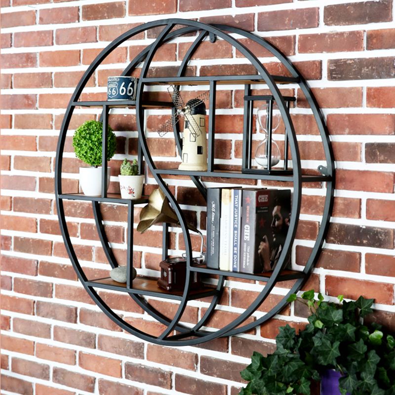Modern Iron Floating Bookshelf Living Room 7.87" W Book Shelf