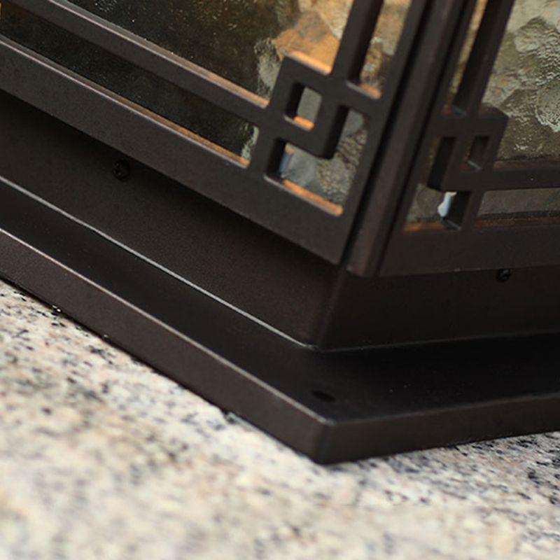 Modern Minimalist LED Solar Lighting Fixture with Glass Shade for Garden