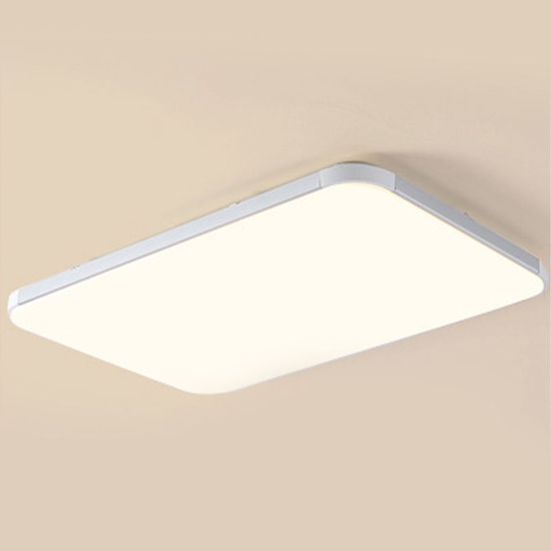 Geometric Flush Mount Contemporary Metal Flush Ceiling Light Fixture in White