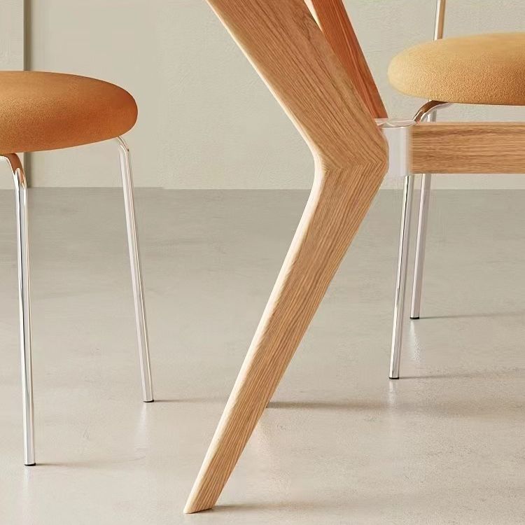 Modern Style Rectangle Table Sintered Stone Dining Table with Wood Legs