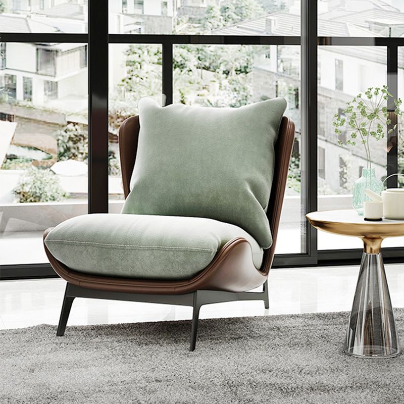 26.77"L x 26.38"W x 29.53"H Velvet Slipper Chair,Modern Armless Chair for Living Room