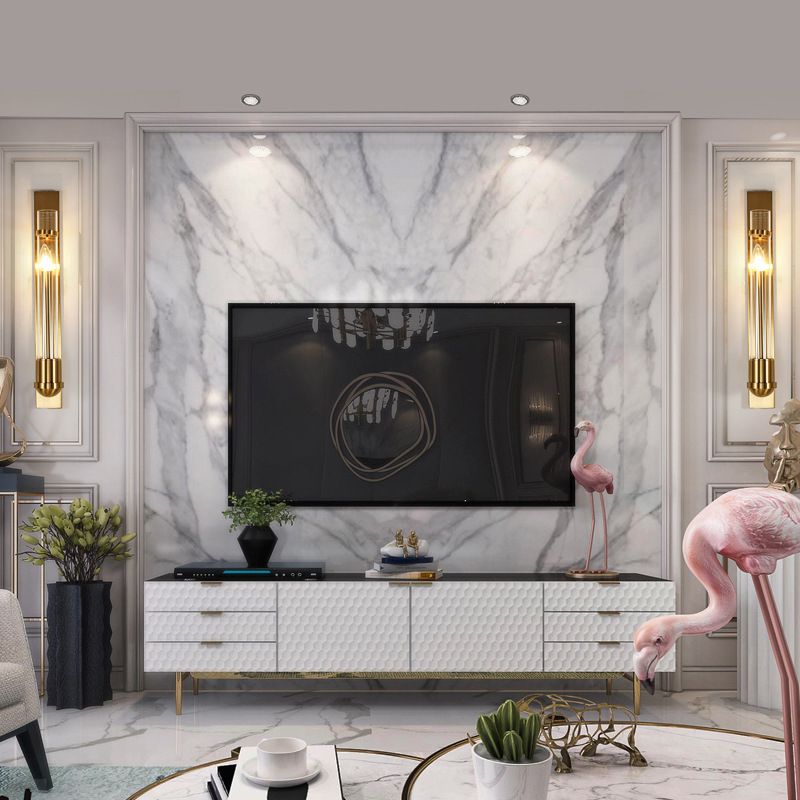 Tubular Clear Glass Wall Lighting Modernism 1 Bulb Gold Sconce Lamp Fixture for Bedroom