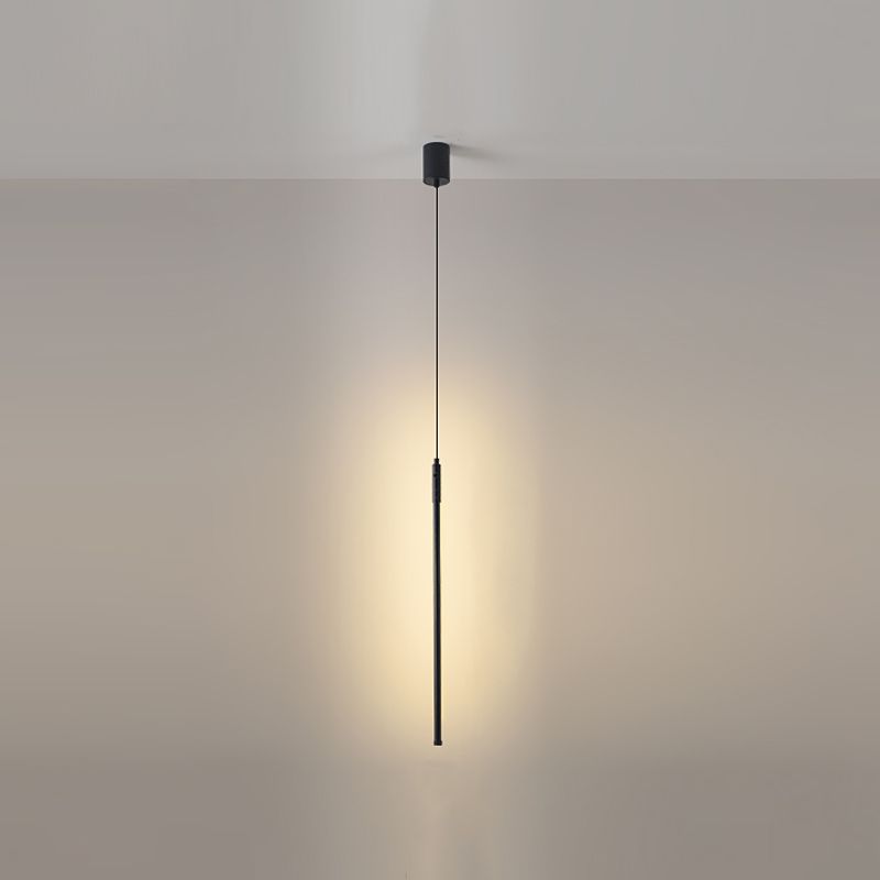 Pendre de style moderne linéaire en métal à 1 lumière pour le restaurant