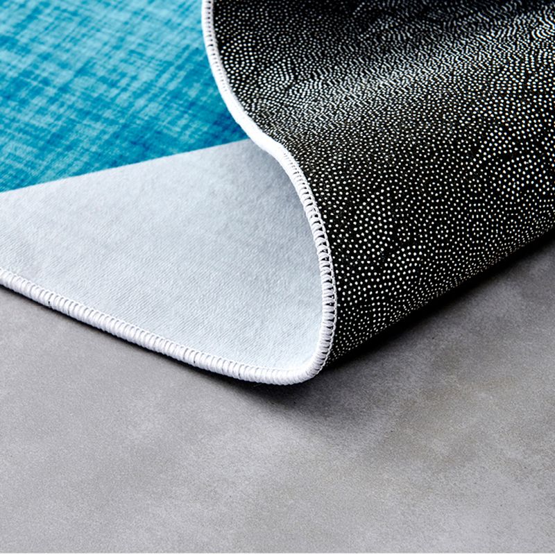 Yellow Modern Area Rug Blended Geometric Rug Non-Slip Backing Rug for Living Room