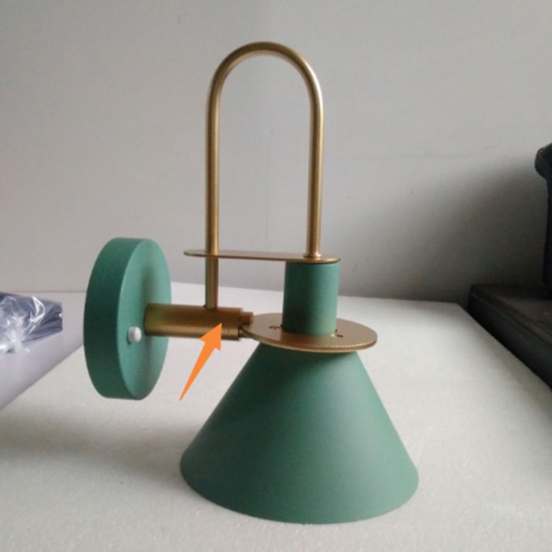 Flared Wall Sconce Lighting Modern Style Metal 1 Head Wall Mounted Light Fixture