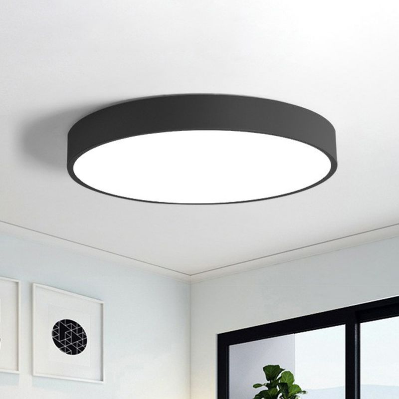 Plafonnier LED rond Extra fin en métal de Style nordique, luminaire de plafond pour chambre à coucher