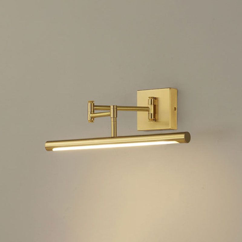 Linear Metal 1-Light Vanity Wall Sconce Contemporary Wall Mounted Lamp for Bathroom