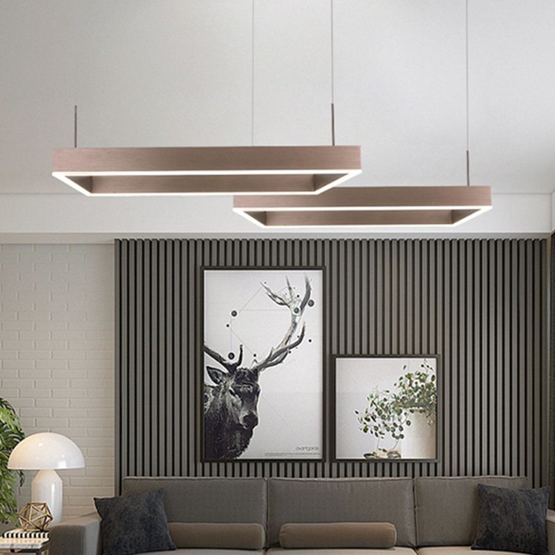 Luz colgante ajustable de LED geométrico en singularidad moderna Luz de techo interior de aluminio con sombra acrílica