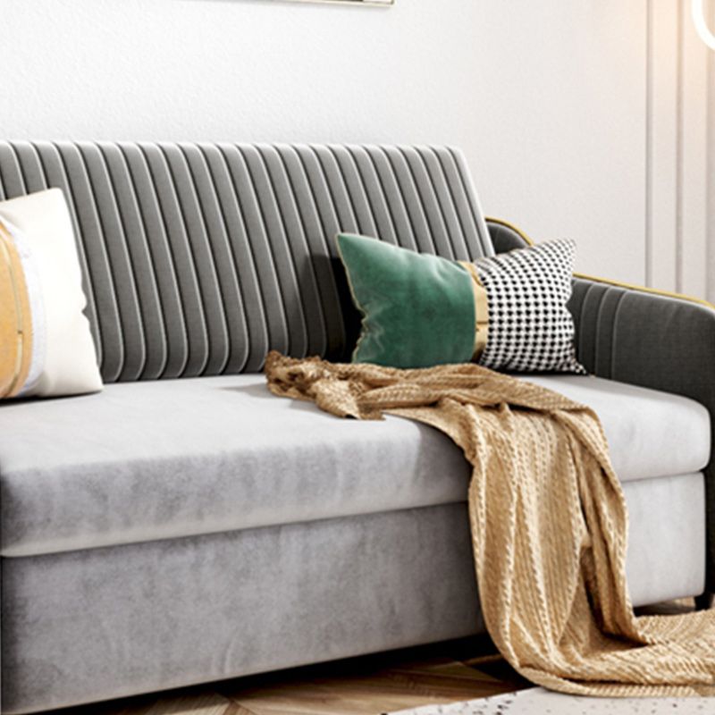 37" Wide Glam Sleeper Sofa Futon Foldable Pillow Included Sleeper Sofa