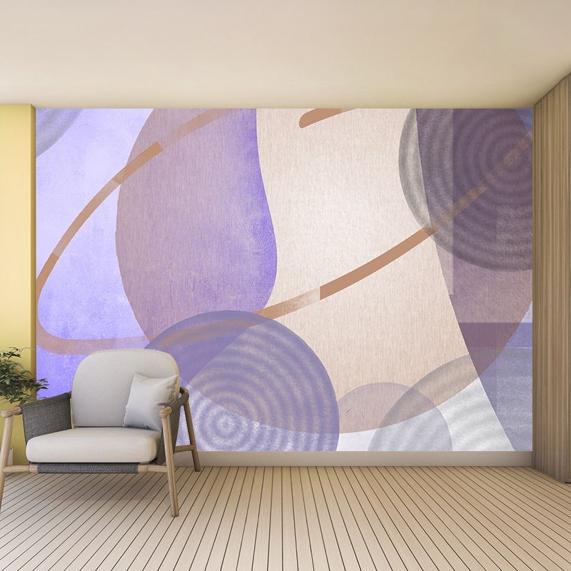 Modern Illustration Mural Wallpaper Abstract Geometry Sitting Room Wall Mural