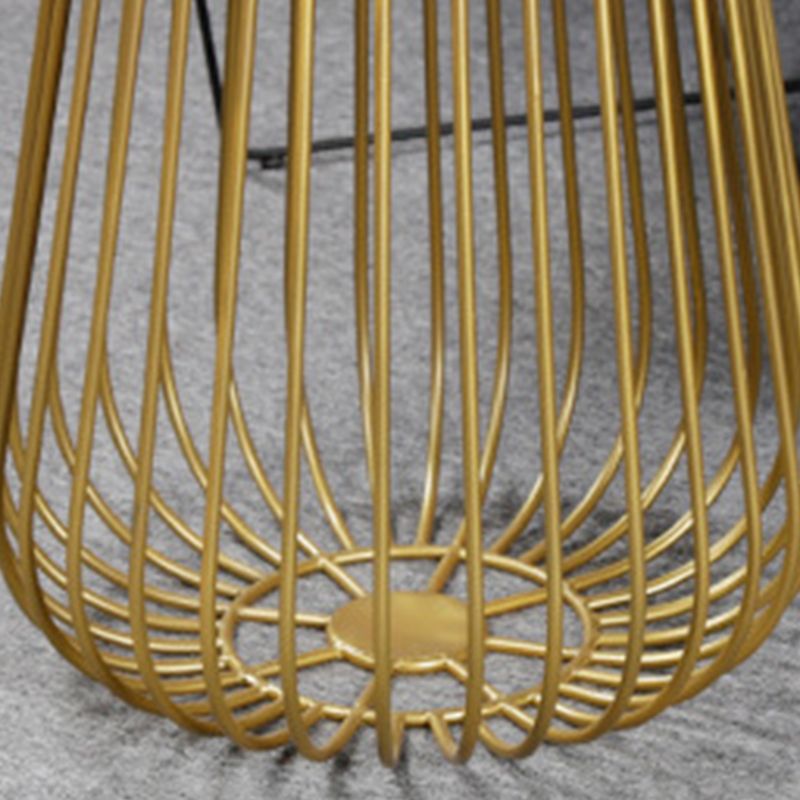 Mid-century Modern Round Iron Coffee Table, Frame Base Coffee Table