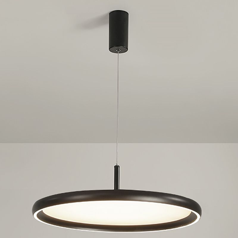 Lumo moderno a forma di metallo a forma rotonda a 1 luce appesa a 1 luce