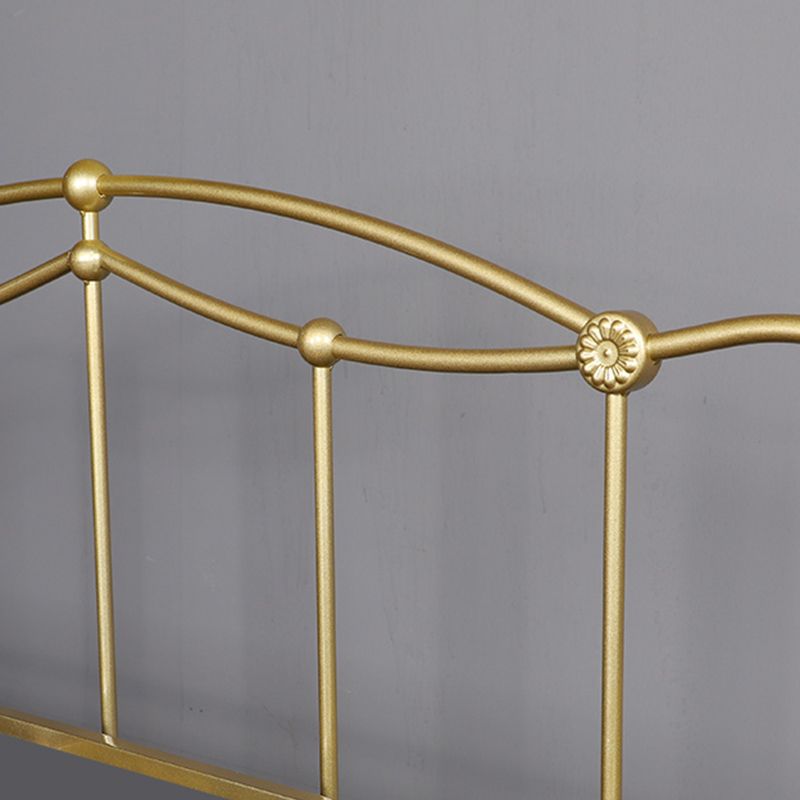 Slat Bed Adjustable Height with Open-Frame Camelback Headboard