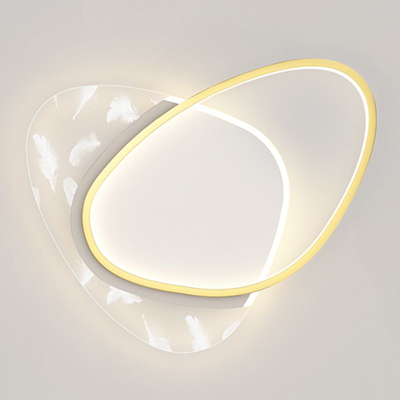 2 Light Geometry Ceiling Lamp Modern Style Metal Ceiling Lighting for Living Room