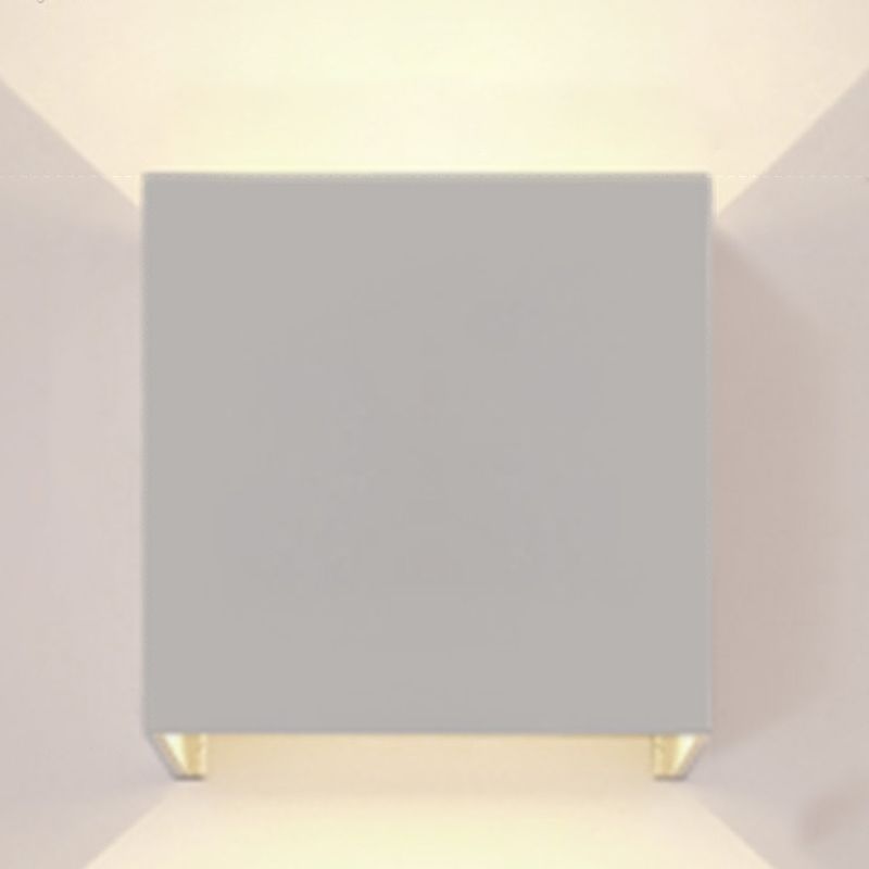 Moderner Stil quadratischer LED -Wandleuchten Beleuchtung Metall 1 Leichte Wandmontagelampe