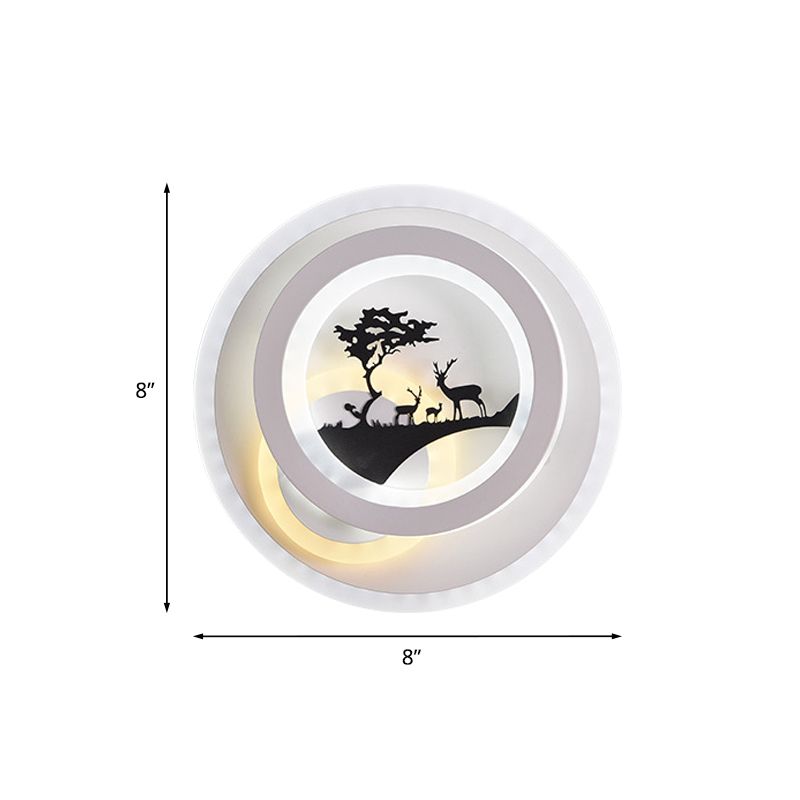 Idée d'éclairage de mur circulaire blanc simplicité LED ACCINE DE LED ACCINE