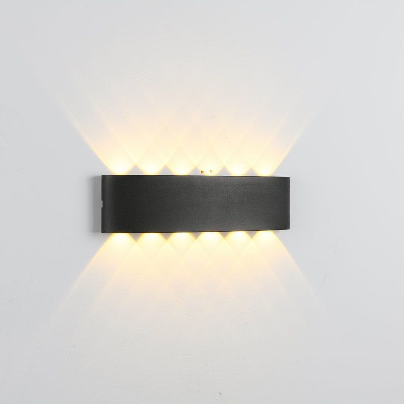 Contemporary Style Geometric Wall Mounted Light Metal 12 Lights Wall Washer Sconce