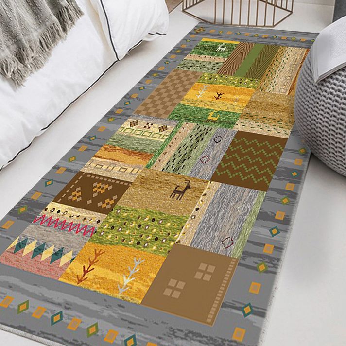 Tapis bohème multi-couleurs tapis tribal classicisme tapis en polypropylène wabable pour décoration intérieure