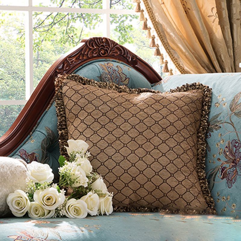 French Country Upholstered Chaise Lounge Couch One Armed Lounge Chair