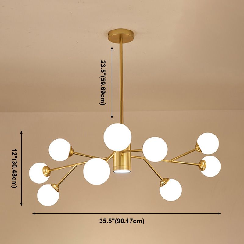 Ramo di lampadario minimalista luci a soffitto appeso per la camera da letto del soggiorno