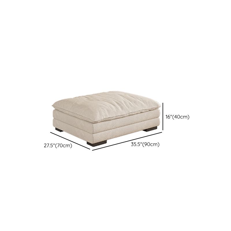 Contemporary Solid Wood Pillow Top Arm Stain Resistant Fabric Sofa in Beige