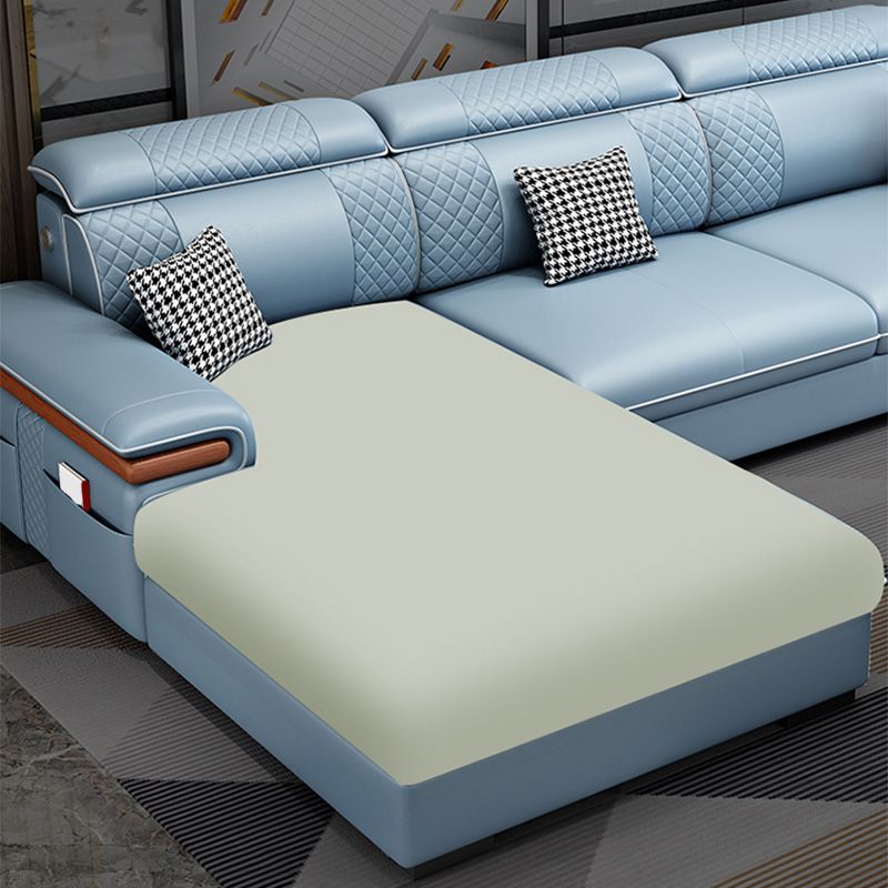 Modern Faux Leather Sofa with Pillow Top Arm for Living Room