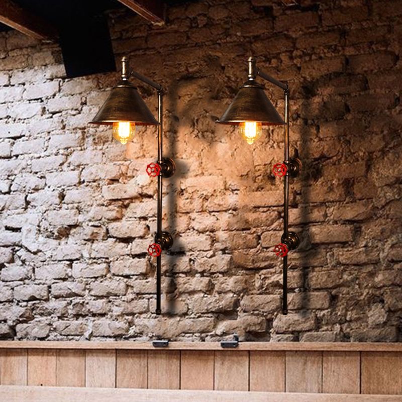 Válvula de agua Metal Diconce Lighting Restaurante de estilo industrial Restaurante Montaje de pared Luz de lámpara