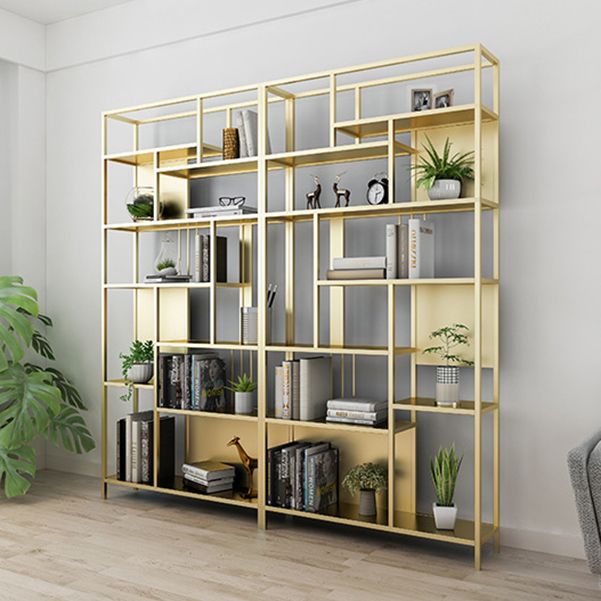 Metal Open Etagere Shelf Bookcase Vertical Shelves Included Bookshelf for Bedroom