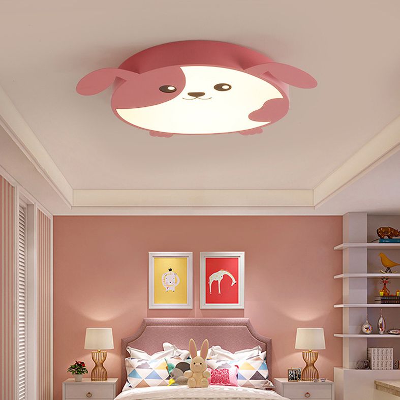 Mignon chiot LED encastré lumière minimaliste métal enfants chambre encastré plafonnier
