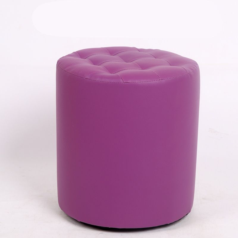 Dark Brown Modern Pouf Stain Resistant Round Pouf for Drawing Room