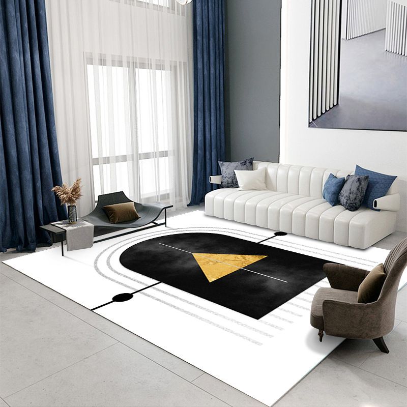 Luxury Modern Rug Pattern Polyester Rug Washable Rug for Living Room