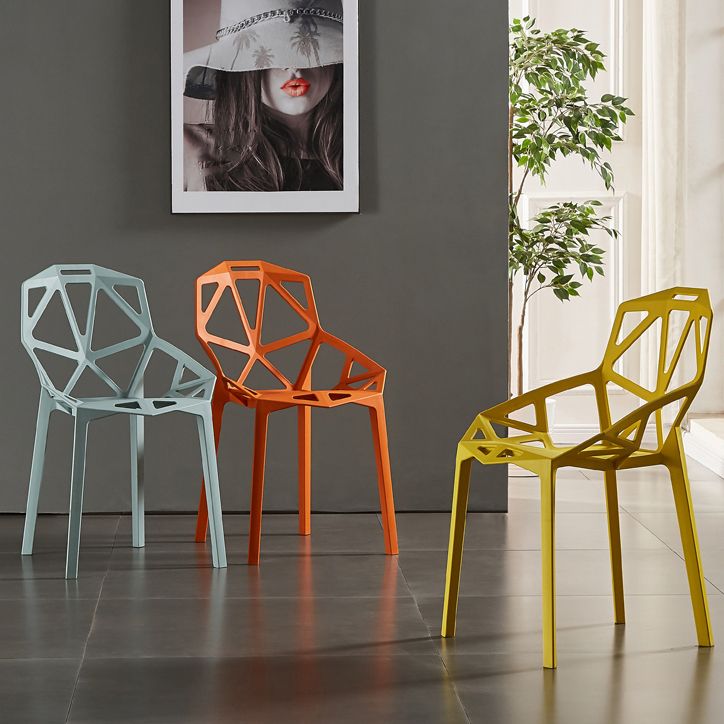 Sedie moderne sedie da pranzo con gambe di plastica per cucina