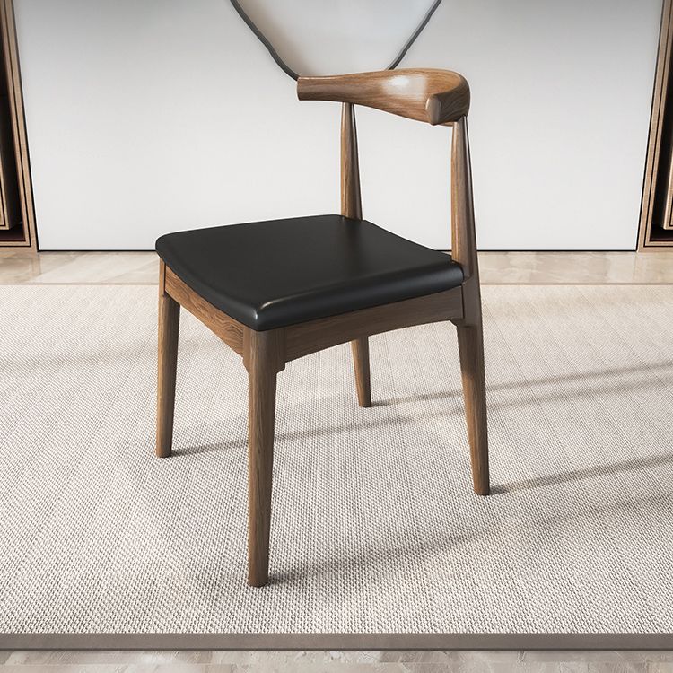 Contemporary Wood Indoor Open Back Dining Side Chair of 19'' Wide Dining Chair