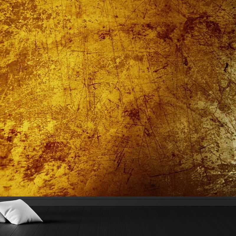 Steampunk Rusted Steel Mural Decal Dark Color Stain Resistant Wall Art for Garage