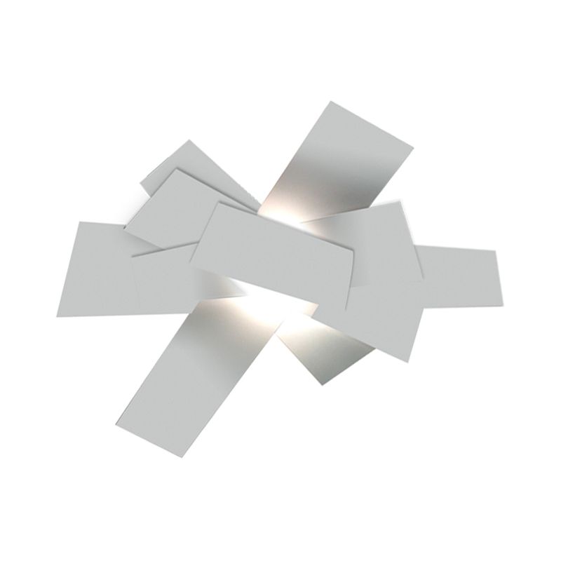 Metallic Stacked Surface Wall Sconce Nordic Novelty 1 Bulb White Wall Light Fixture