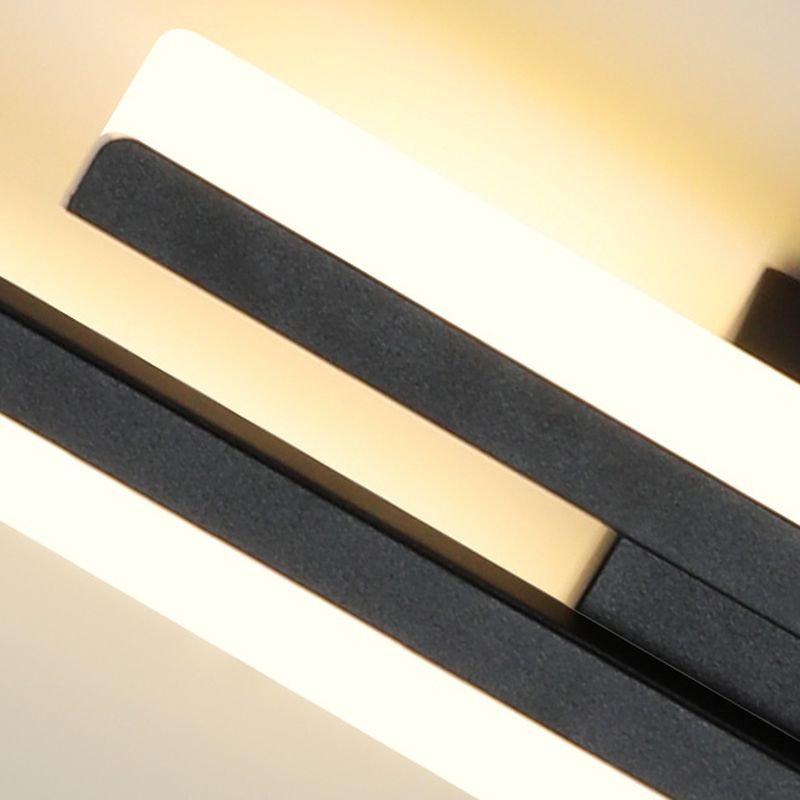 Modernism Golden/Black 2-Light Wall Mounted Sconce Linear LED Wall Light