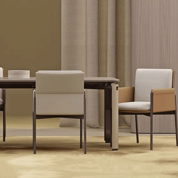 Industrial Upholstered Arm Chair Parsons Dining Room Dining Chair