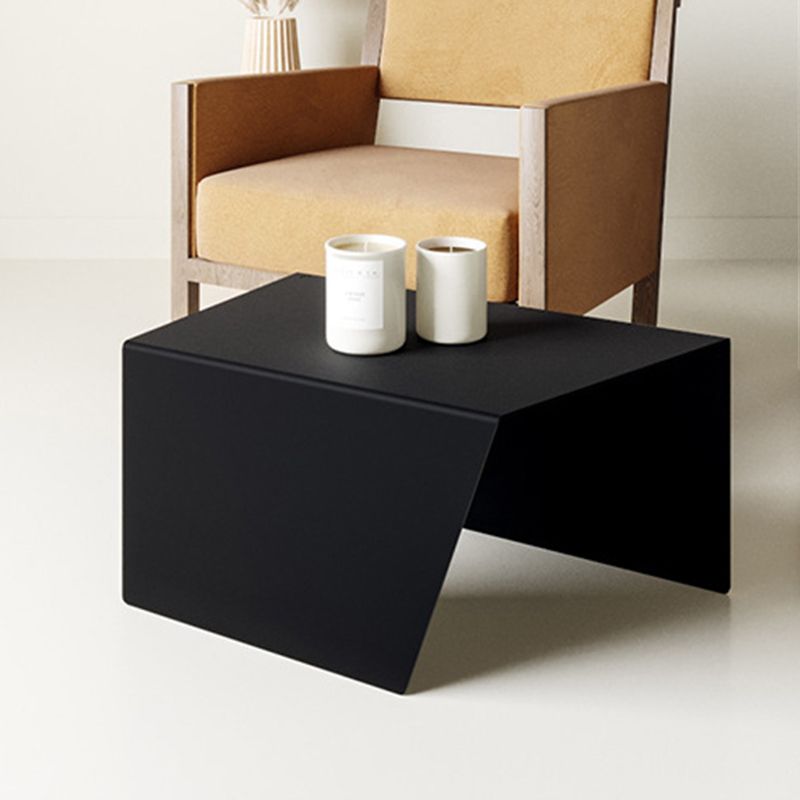 11.8-Inch Tall End Table Sled Metal Geometric Sofa Side Table