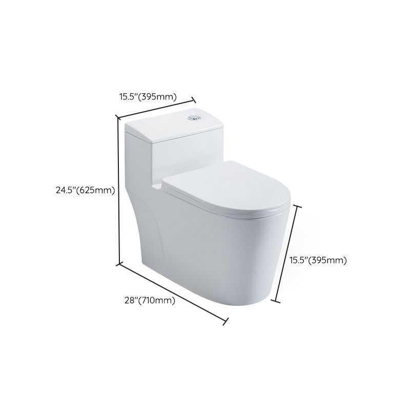 Modern Ceramic Toilet Bowl One Piece Flush Toilet with Toilet Seat
